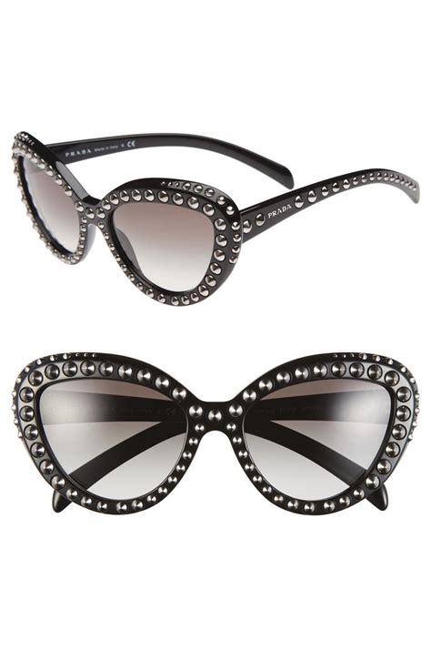 prada orange catwalk sunglasse|Prada cat eye studded sunglasses.